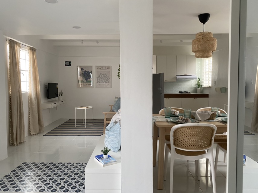 Furnished living area in a Brentwood model home